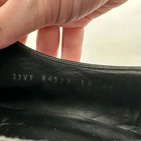 Salvatore Ferragamo mens dress shoes 10 rain lux black Italian leather cap toe - Picture 14 of 15